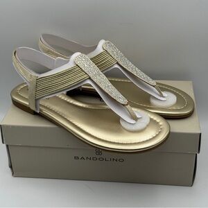 Bandolino Kayte2 Gold Sandals 7.5M